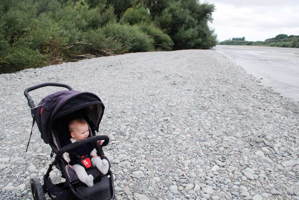Stroller/Buggy friendly, the Ashburton River Trail is a great place to bring young children // Backyard Travel Family