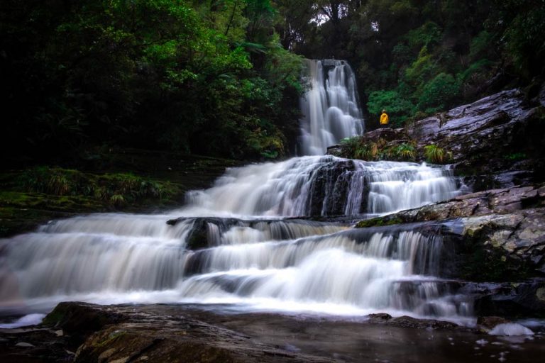Long exposure photography of McLean Falls, NZ