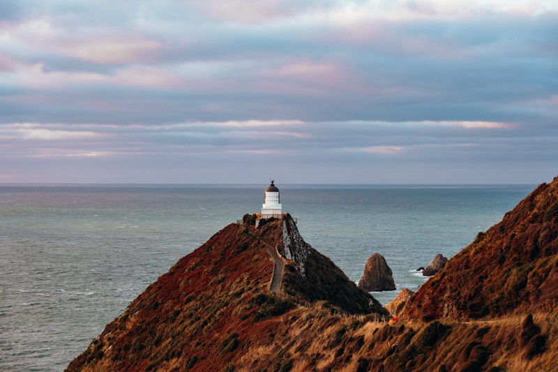 Nugget Point Lighthouse, one of the most popular things to do in the Catlins NZ