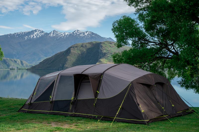 A tent is a must have camping checklist item - Zempire Aero TXL Pro tent beside Lake Wanaka at the Glendhu Bay, Campsite