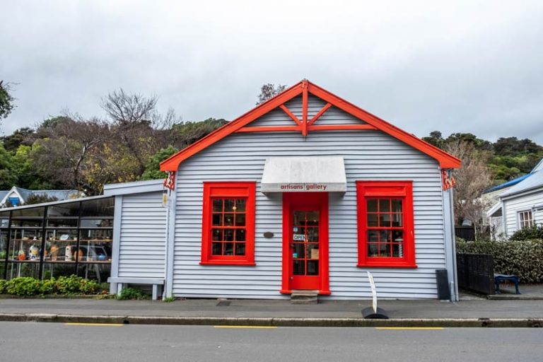 Artisans Gallery shopfront at Akaroa New Zealand